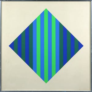Johan van den Berg - Zeefdruk, Zonder titel - Ingelijst kopen? Bied vanaf 1!