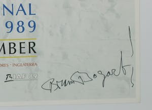 Bram Bogart - Gesigneerd Affiche, Bram Bogart - Barcelona International Art Fair - Ingelijst kopen? Bied vanaf 100!