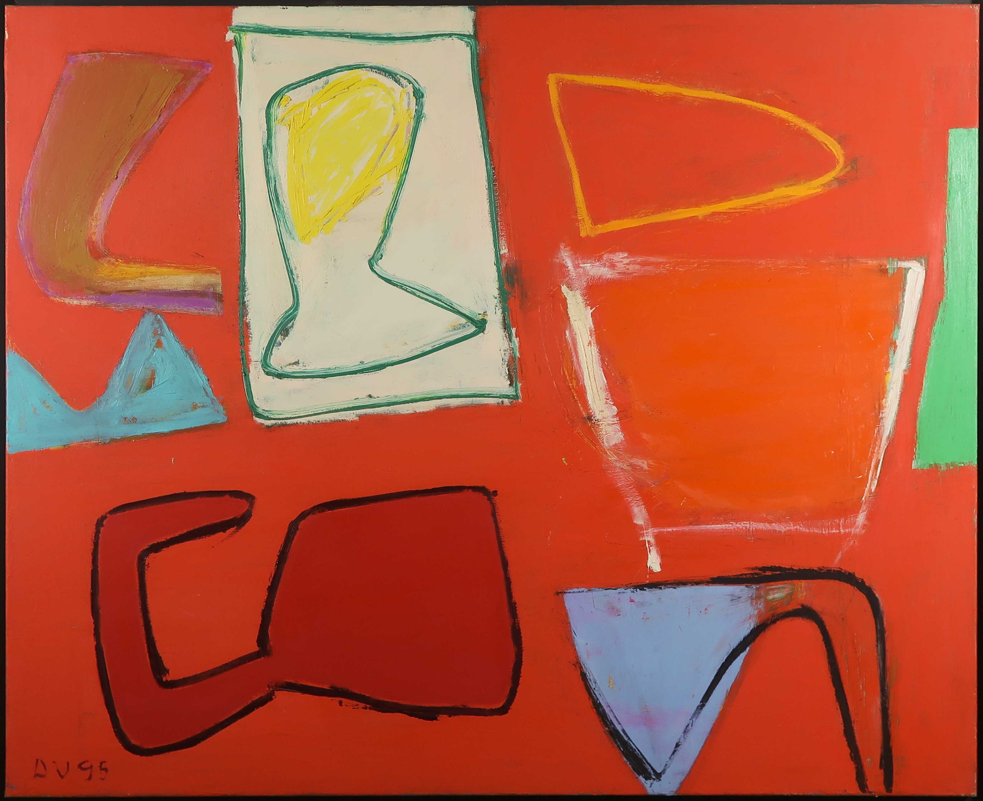 Dolf Verlinden - Olieverf op doek, Abstracte compositie - Ingelijst (Zeer groot) kopen? Bied vanaf 500!