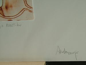 Arend van Dam - Kleuren ets op papier, getiteld "De grauwe staar van Vincent" 12/15 kopen? Bied vanaf 15!