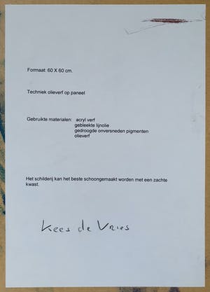 Kees de Vries - Abstracte compositie | Unica kopen? Bied vanaf 165!