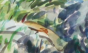 Jan Sluijters (jr.) - Aquarel, Landschap kopen? Bied vanaf 90!