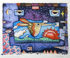 Wim Heesakkers - Zeefdruk, A brand new day - Ingelijst kopen? Bied vanaf 35!