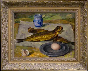 Johan Ponsioen - Stilleven met Vis / Tinnen Bord / Keulse Pot - Olieverf kaufen? Bieten Sie von 1250!