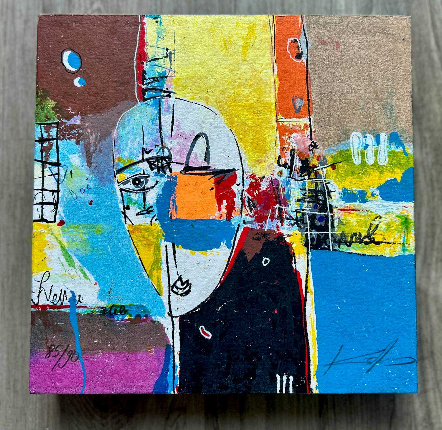 Kantcho Kanev - Zonder titel op paneel verkocht voor € 50!