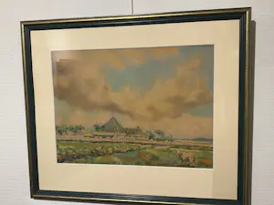 Ad Blok van der Velden - Schilderij van Texelse boerderij kopen? Bied vanaf 500!