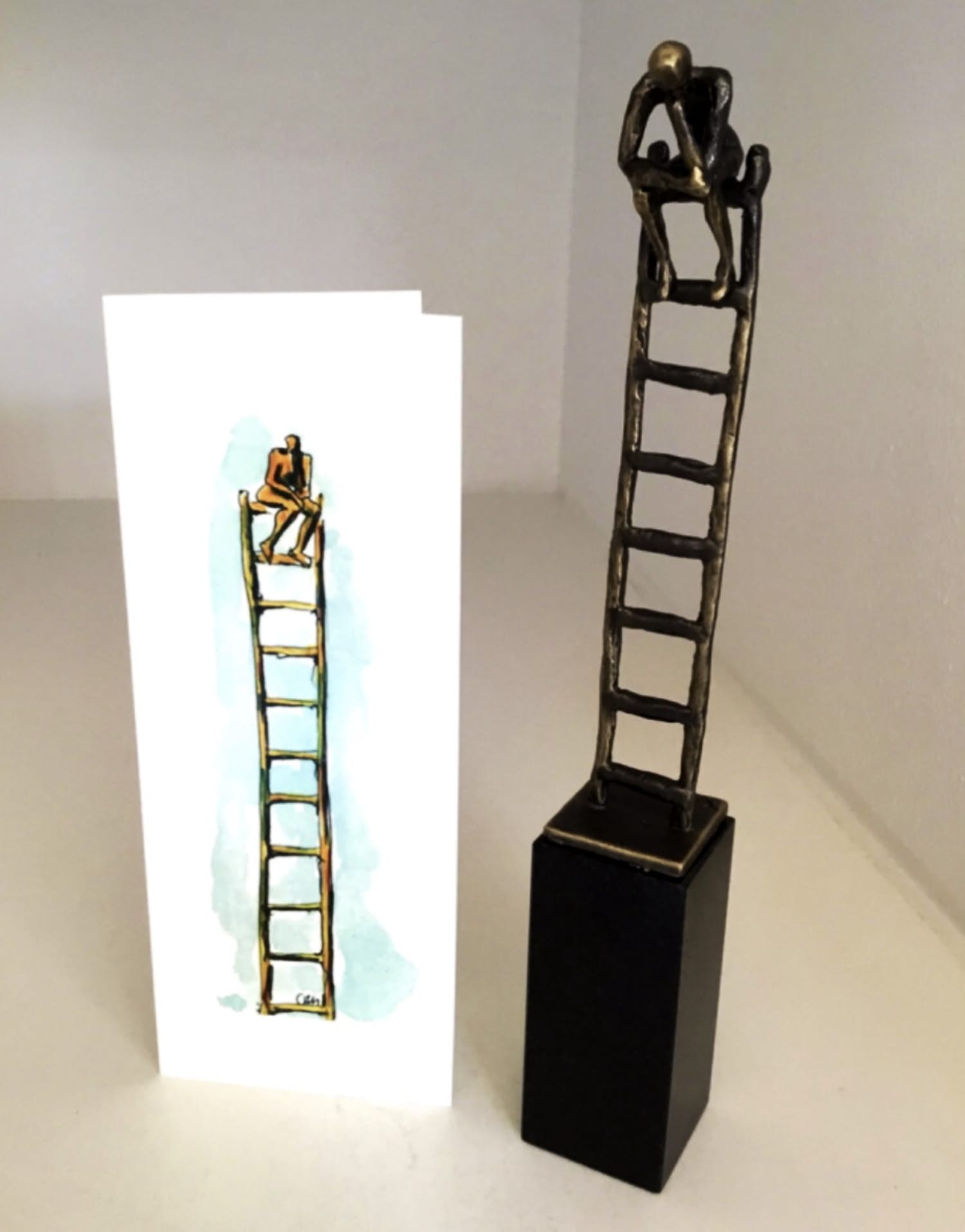 Corry Ammerlaan - Sculptuur “ De denkende mens “ kopen? Bied vanaf 1!