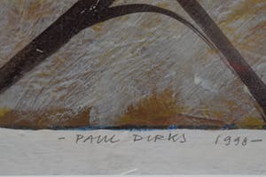 Paul Dirks - Abstract blauw kopen? Bied vanaf 10!