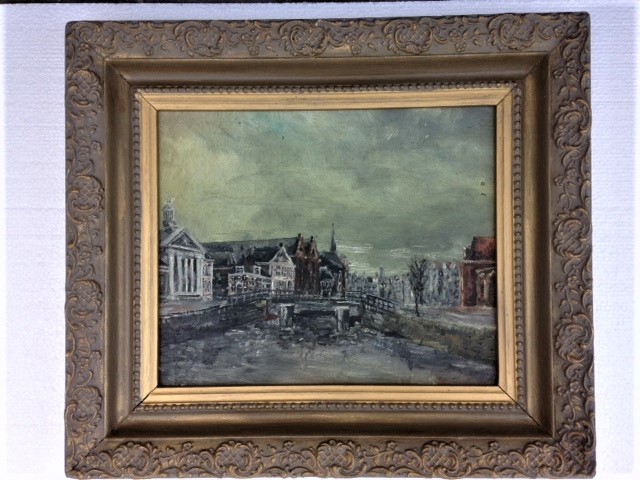 Niet of onleesbaar gesigneerd - Oud stadsgezicht kopen? Bied vanaf 1!