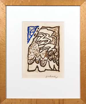 Pierre Alechinsky - Aquatint, Maint corps de chambres - Ingelijst verkocht voor € 300!