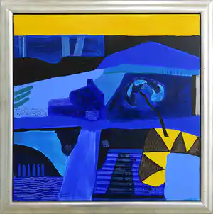 Ronald Boonacker - Acryl op doek, Montfort-en-Challose IV (Zeer groot) verkocht voor € 200!