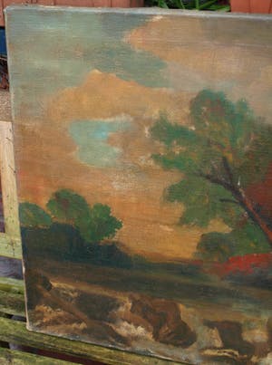 Niet of onleesbaar gesigneerd - Olieverf op doek , Bergense School? , “Landschap“ kopen? Bied vanaf 1!