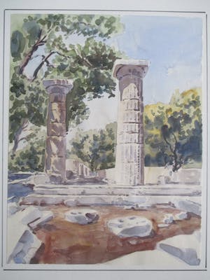 Niet of onleesbaar gesigneerd - Aquarel Olympia kopen? Bied vanaf 10!