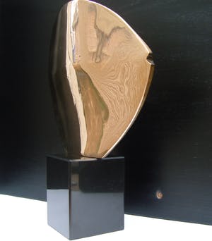 Brons (Onbekend) - asymmetrisch geometrische sculptuur 8,5 kg!! kopen? Bied vanaf 300!
