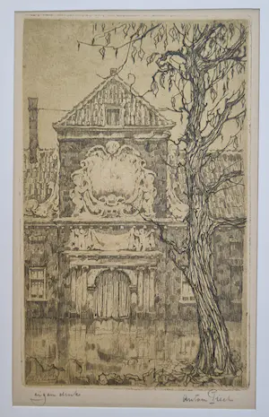 Anton Pieck - Hofje van Nieuwkoop Den Haag - 1917 kaufen? Bieten Sie von 150!