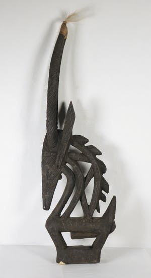 Bamana - Ciawara antilope opzetmasker met pluimen en kauri (zeldzaam) kopen? Bied vanaf 1!