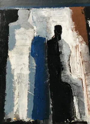 Gerard Princee - Silhouetten - Gouache op rijstpapier - origineel werk kopen? Bied vanaf 250!