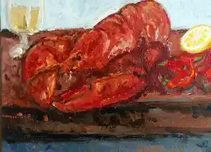 Tanja Koelemij - Blauwe kreeft verkocht voor € 70!