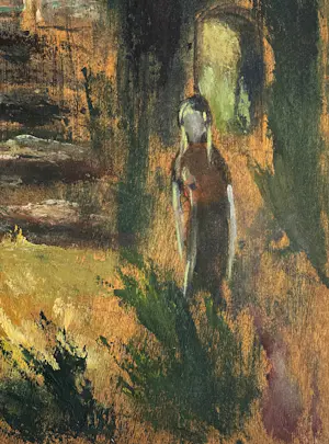 Marie Louise Ogier - Das blaue Tor, ein wunderschönes Gemälde aus der Zeit um 1950 kopen? Bied vanaf 180!