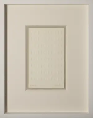 Günther Uecker - Vorzugsausgabe Prägedruck - signiert & datiert - 1970 - hochwertig gerahmt kopen? Bied vanaf 2890!