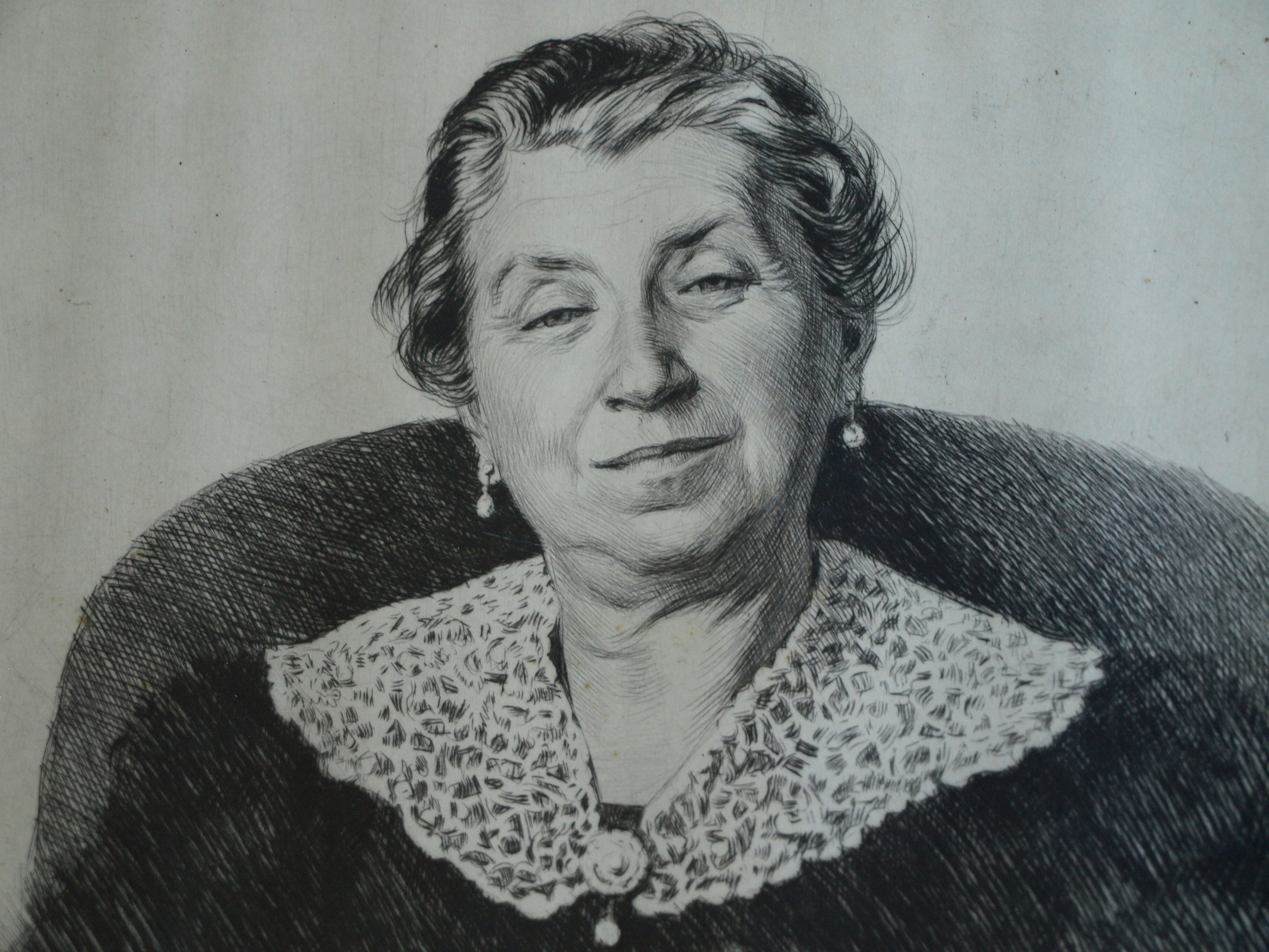 Niet of onleesbaar gesigneerd - Ets , Aet. Suae. LXV – Portret – gesigneerd en ingelijst  kopen? Bied vanaf 1!