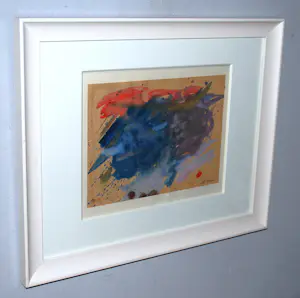 Albert Soons - abstracte gouache, zuurvrij ingelijst, 1966 kopen? Bied vanaf 175!
