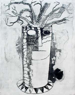 Wout van Heusden - Ets - 1952 verkocht voor € 55!