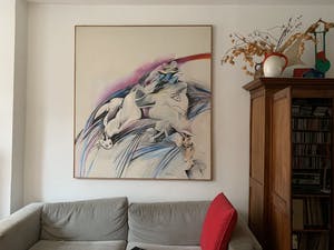Pierre van Soest - Flight Of The Black Jack - Acryl op doek ingelijst groot werk kopen? Bied vanaf 2500!
