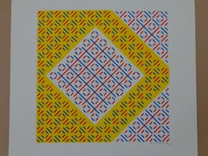 Henk van der Plas - GEOMETRIE / KLEURZEEFDRUK / 46x46cm / SIG / 1985 kopen? Bied vanaf 25!
