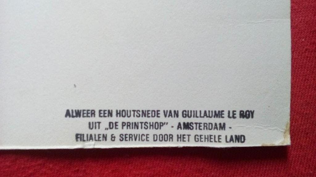 Guillaume Le Roy - houtsnede (groot) - unica kopen? Bied vanaf 1!