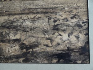 Wim Steijn - Tekening pastelkrijt , “Landschap” – gesigneerd & ingelijst – ca 1970 kopen? Bied vanaf 40!