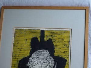 Cees Kortlang - Ingelijste kleurenets , Ontsnapping– gesigneerd – nr 7 van 15 ex. - 1968 kopen? Bied vanaf 65!