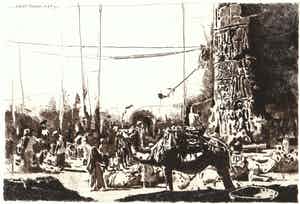 Simon Koene - Oosterse markt (Egypte) verkocht voor € 25!