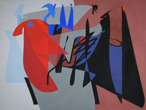 Jan van der Zee - Gouache, Compositie met figuren kopen? Bied vanaf 500!