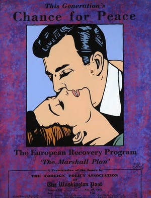 Jan Bollaert - Gemengde techniek op board, Peace couple kopen? Bied vanaf 60!