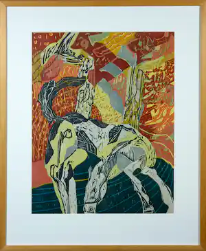 Vincent van Ojen - Houtsnede, Paard - Ingelijst vendu pour 90€ !