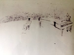 Liesbeth Kraaijpoel - Piano concert - Ets, Ingelijst kopen? Bied vanaf 25!