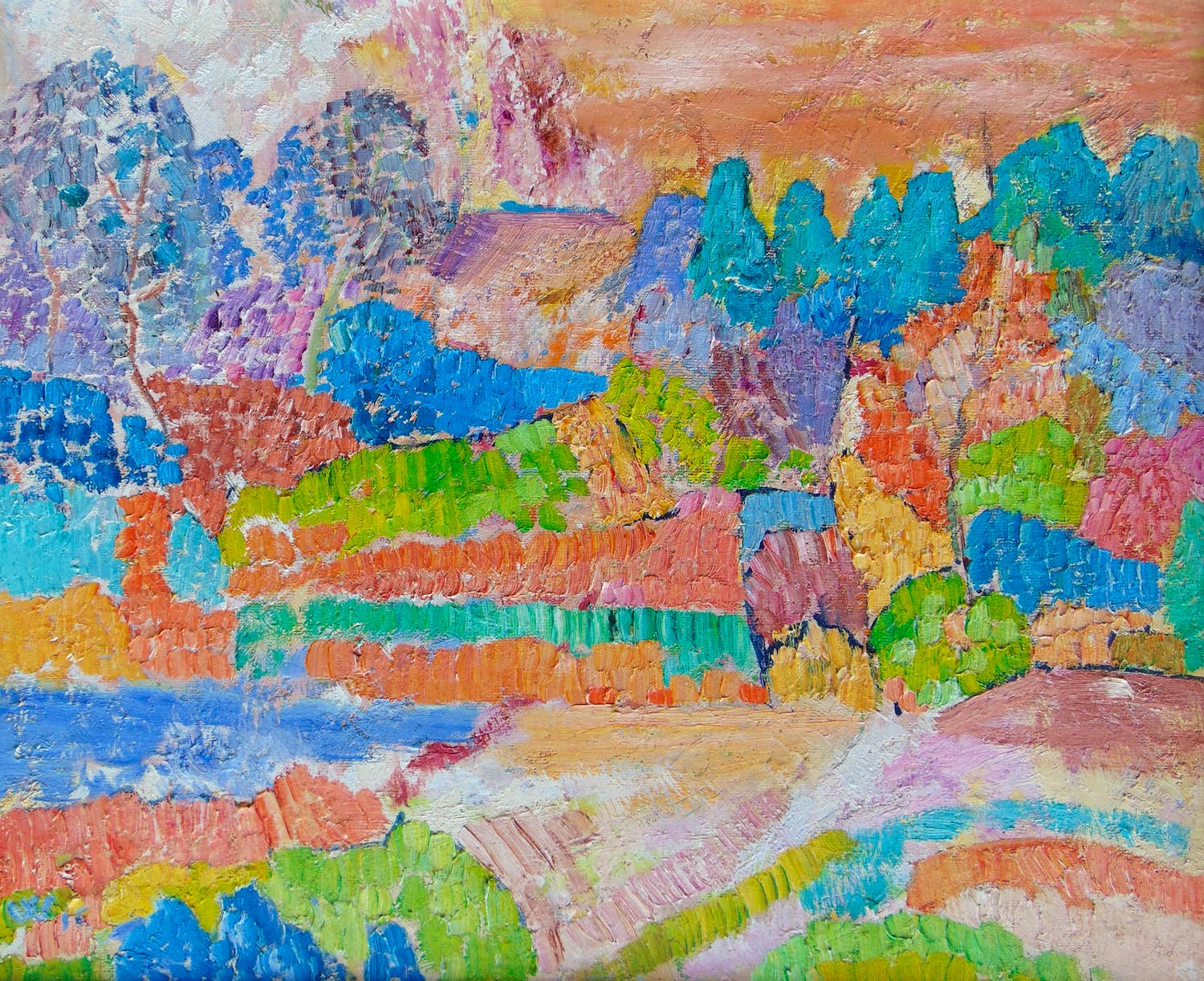 Willem Verhees - Landschap verkocht voor € 85!