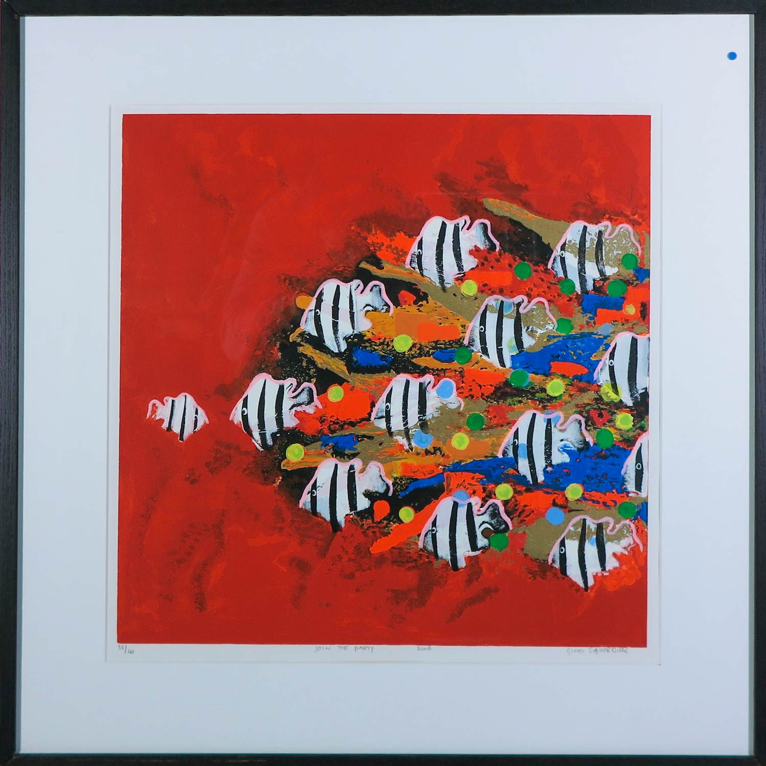 Buy Gino Sauerbier - Zeefdruk, Join the party - Ingelijst? Bid from 30!
