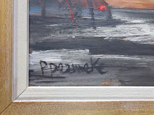 Paul Permeke - EXPRESSIONISME / LANDSCHAP / OLIEVERF PANEEL / 42x52cm / KADER / SIG kopen? Bied vanaf 275!