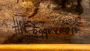 Jan Hendrik Roggeveen - "De Rustende Jager" in Bergen en zicht op kerk in Bergen kopen? Bied vanaf 800!