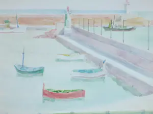 Jos van den Berg - De haven van Altea - Aquarellen kopen? Bied vanaf 48!