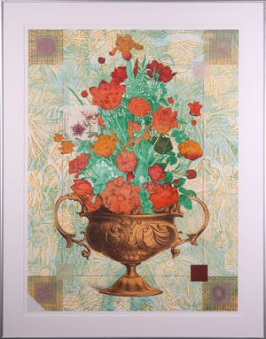 Harald Vlugt - Zeefdruk en collage, Human Jungle I - Ingelijst kopen? Bied vanaf 50!