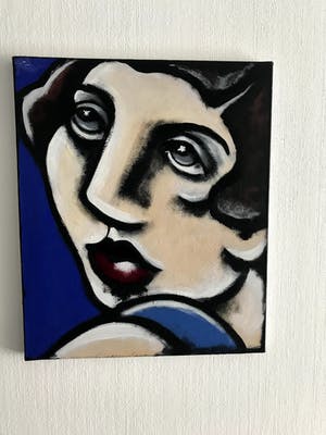 Karen Thomas - Dreamy Woman - Acryl op Doek kopen? Bied vanaf 5!