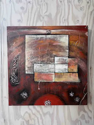 Han Teng - "Muzieknoot" Abstracte Kunst - Acryl op canvas van Han Teng kopen? Bied vanaf 20!