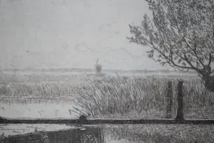 Jac. J. Koeman - Kalfjes in een weiland met verre einder kopen? Bied vanaf 65!