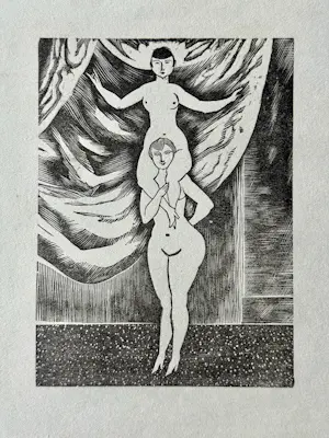 Tsuguharu Foujita - Nackte Akrobatinnen auf der Bühne Original-Holzschnitt 1925 ars nuditas kopen? Bied vanaf 85!