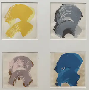 Jac Gijzen - handgesigneerde zeefdruk | 'Negenluik abstract' | 1997 kopen? Bied vanaf 10!