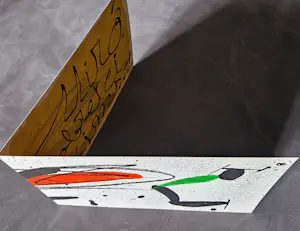 Joan Miro - originele 1973 uitnodiging + kleuren litho Galerie Maeght "Sobreteixims" kopen? Bied vanaf 68!