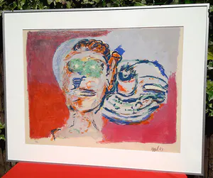 Karel Appel - Regard vers l’infini, litho (netjes ingelijst) kopen? Bied vanaf 1100!